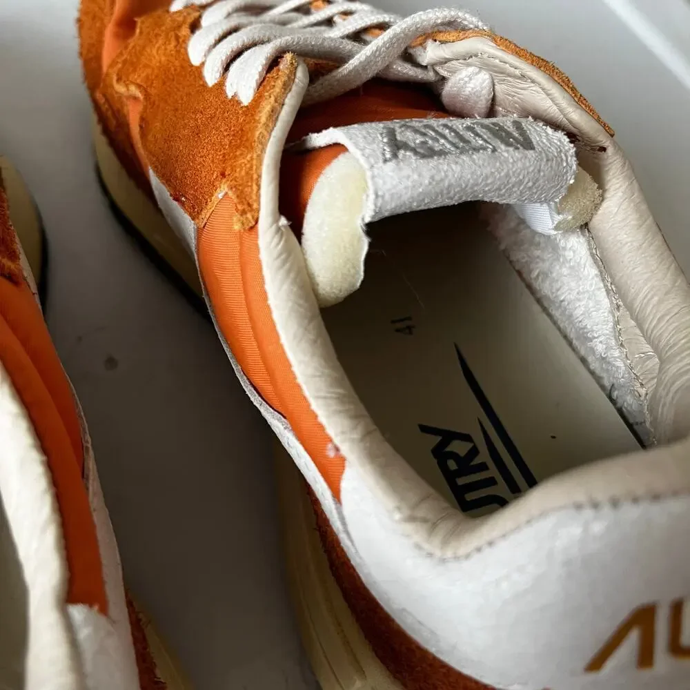 Autry NEW Reelwind Low Suede Leather Sneakers in Amberglow Orange M8/ W10